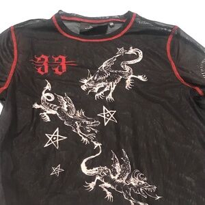 Dragon Long Sleeve fishnet blouse from Killstar